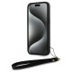 Dkny Wrist Strap Stock Logo case for iPhone 14 Pro - black