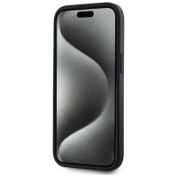 Dkny Leather Checkered Mono Pattern MagSafe Case for iPhone 15/14/13 - Black