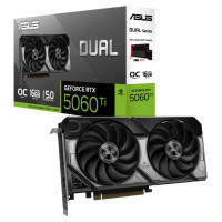 Asus Graphics Card|ASUS|NVIDIA GeForce RTX 5060 Ti|16 GB|GDDR7|128 bit|PCIE 5.0 16x|Dual Slot Fansink|1xHDMI|3xDisplayPort|DUAL-RTX5060TI-O16G