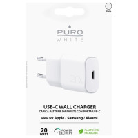 Puro Elektrik Puro White 20W Power Delivery USB-C Wall Charger - White