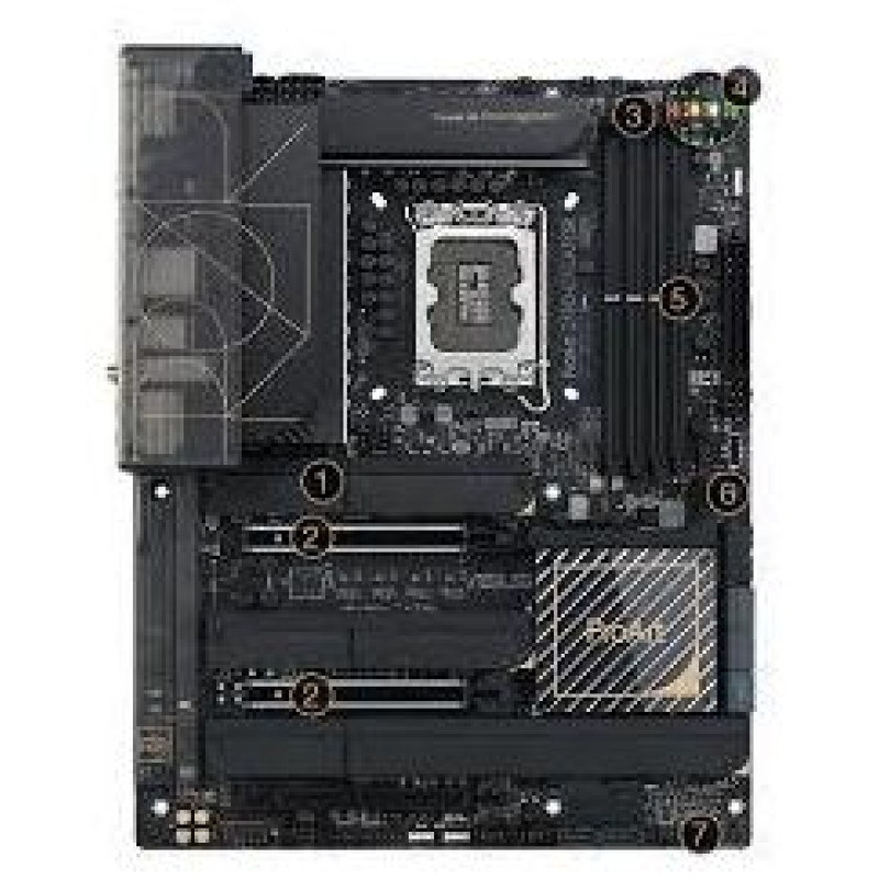 Asus Mainboard|ASUS|Intel Z890|LGA1851|ATX|Memory DDR5|Memory slots 4|1xPCI-Express 4.0 16x|2xPCI-Express 5.0 16x|5xM.2|1xHDMI|1xDisplayPort|1xAudio-In|1xAudio-Out|1xUSB 2.0|6xUSB 3.2|3xUSB-C w/Thunderbolt|1xRJ45|PROARTZ890-CREATORWIFI