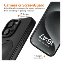 Tech-Protect MagRing MagSafe Case with Stand for iPhone 16 Pro Max - Black