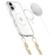 Tech-Protect FlexAir Chain MagSafe iPhone 16 Case - Clear + 2 Lanyards (Black & Taupe)