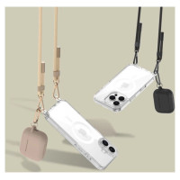 Tech-Protect FlexAir Chain MagSafe Case for iPhone 16 Pro Max - Clear + 2 Lanyards (Black and Taupe)