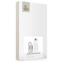 Tech-Protect FlexAir Chain MagSafe Case for iPhone 16 Pro Max - Clear + 2 Lanyards (Black and Taupe)