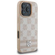 Dkny Checkered Pattern & Printed Stripes iPhone 16 Pro Case - Pink