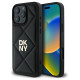 Dkny Quilted Stack Logo iPhone 16 Pro Max Case - Black