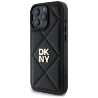 Dkny Quilted Stack Logo iPhone 16 Pro Max Case - Black