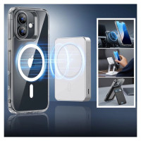 ESR Classic Hybrid Halolock MagSafe Case + Tempered Glass for iPhone 16 - Clear