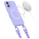 Tech-Protect MagNecklace MagSafe Case with Lanyard for iPhone 16 - Purple