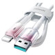 Joyroom S-A42 Crystal-Clear Series 3A USB-A - Lightning cable 1.2m - white