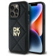 Dkny Quilted Stack Logo iPhone 14 Pro Case - Black