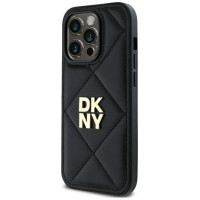 Dkny Quilted Stack Logo iPhone 14 Pro Case - Black