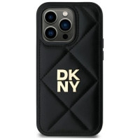 Dkny Quilted Stack Logo iPhone 14 Pro Case - Black