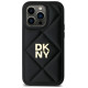 Dkny Quilted Stack Logo iPhone 14 Pro Case - Black