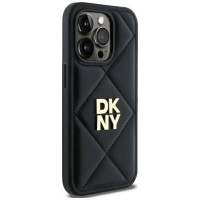 Dkny Quilted Stack Logo iPhone 14 Pro Case - Black