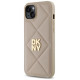 Dkny Quilted Stack Logo iPhone 15 Plus Case - Beige