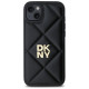 Dkny Quilted Stack Logo iPhone 15 Plus Case - Black