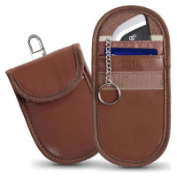 Tech-Protect KLR100 RFID Blocking Car Key Case - Brown