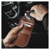 Tech-Protect KLR100 RFID Blocking Car Key Case - Brown