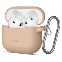 Tech-Protect Silicone Hook Case for AirPods 4 - Beige