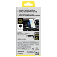 SBS Smartphone holder with infusion charger SBS TESUPPMAG15WVENT compatible with MagSafe - black