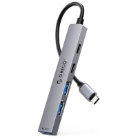 Orico YSB4-U2 USB-A/USB-C Hub Docking Station 2x USB-A 2.0 + 1x USB-A 3.0 + 1x USB-C 2.0 + 1x USB-C - Gray