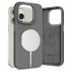 Tech-Protect Silicone PUZ MagSafe iPhone 15 Pro Max Case - Gray