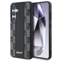 Dkny Leather Checkered Pattern MagSafe Case for Samsung Galaxy S25 Black