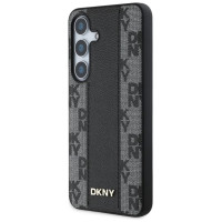 Dkny Leather Checkered Pattern MagSafe Case for Samsung Galaxy S25 Black