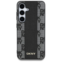 Dkny Leather Checkered Pattern MagSafe Case for Samsung Galaxy S25 Black