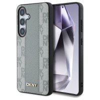 Dkny Leather Checkered Pattern MagSafe case for Samsung Galaxy S25 taupe