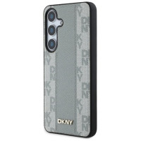 Dkny Leather Checkered Pattern MagSafe case for Samsung Galaxy S25 taupe