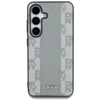 Dkny Leather Checkered Pattern MagSafe case for Samsung Galaxy S25 taupe