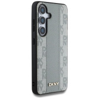 Dkny Leather Checkered Pattern MagSafe case for Samsung Galaxy S25 taupe