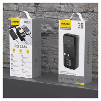 Dudao K15MAX 30000mAh PD 22.5W Powerbank with Built-in Cables - Black