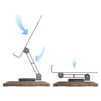 Dudao F17M 360° metal phone stand - gray