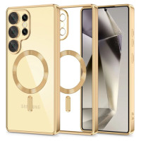 Tech-Protect MagFlex MagSafe Case for Samsung Galaxy S25 Ultra - Transparent Gold