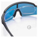 Rockbros Polarized Cycling Glasses with UV Protection and Corrective Insert Blue Lenses - Black