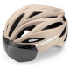 Rockbros Bike Helmet with Visor, Detachable UV Protective Goggles, Unisex - Brown