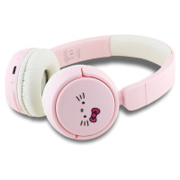 Hello Kitty Face Logo Bluetooth On-Ear Headphones - Pink