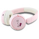 Hello Kitty Face Logo Bluetooth On-Ear Headphones - Pink