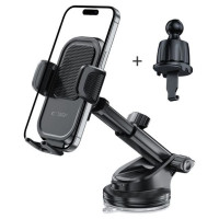 Tech-Protect V8 Car Holder for Dashboard, Windshield or Air Vent Mount - Black