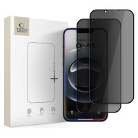Tech-Protect Anti Spy Glass Pro+ 2-pack for iPhone 16e / 14 / 13 Pro / 13 - black