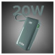 SBS Powerbank SBS 10000 mAh 20W with built-in USB-C cable and digital display - gray