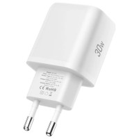 Tech-Protect NCA30 PD 30W QC3.0 USB-A / USB-C Wall Charger + USB-C / USB-C Cable 100cm - White