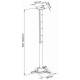 Sbox Projector Ceiling Mount max336mm 15kg PM-102XL