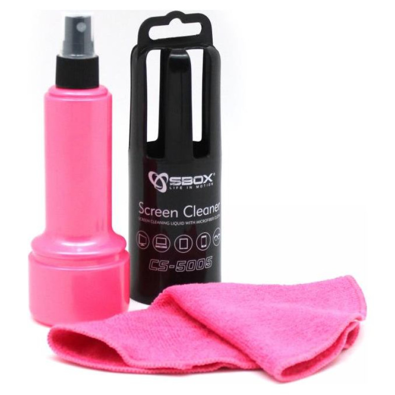 Sbox CS-5005P Screen Cleaner 150ml Pink