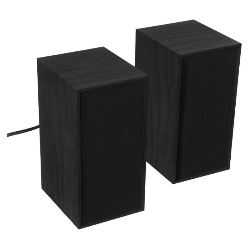 Tellur Basic 2.0 Speakers, 6W, USB/Jack, Wooden case, Volume control, Black