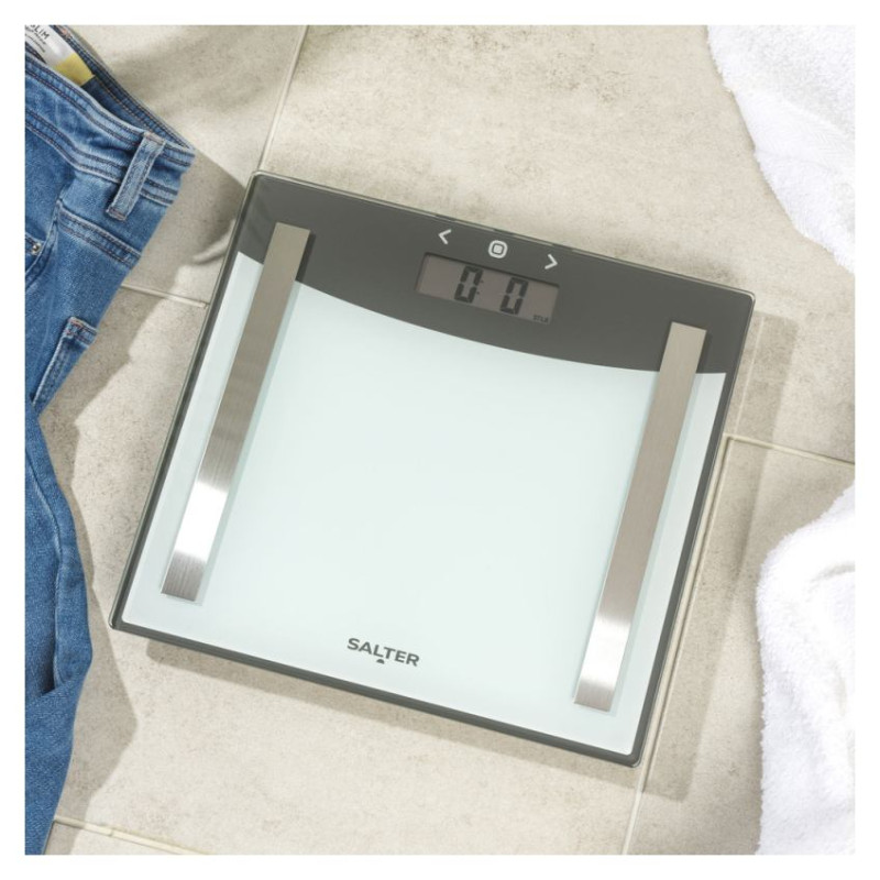 Salter 9137 SVWH3REU16 Silver White Glass Analyser Scale